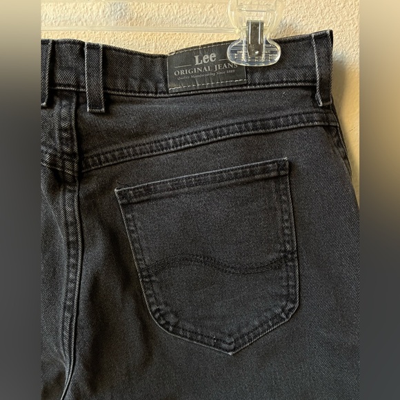 VTG 90’s Lee Gray/Black High Waisted Straight Jeans (Size:30) - Picture 6 of 9